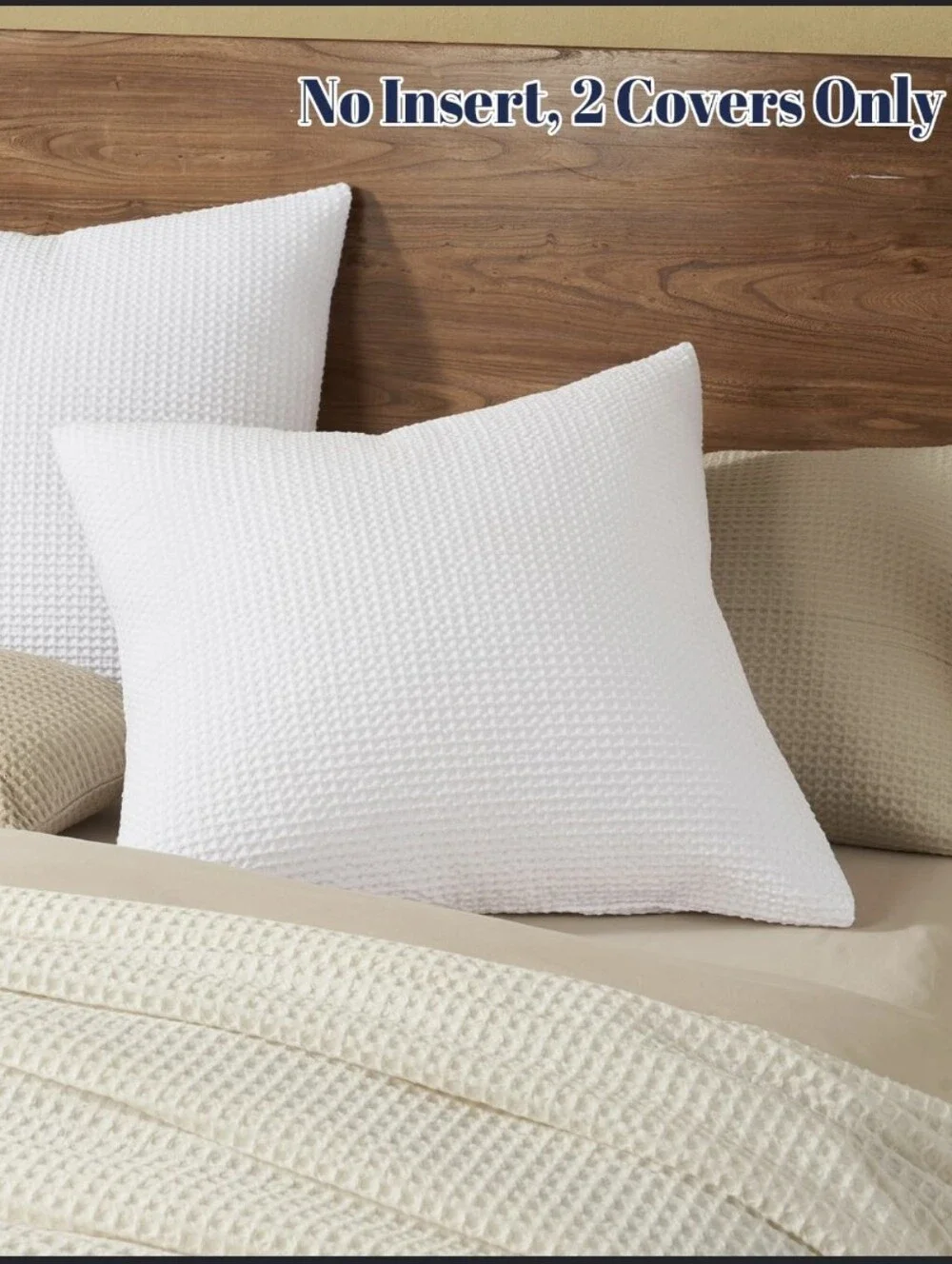 PHF Cotton Waffle Throw Pillow Covers 16